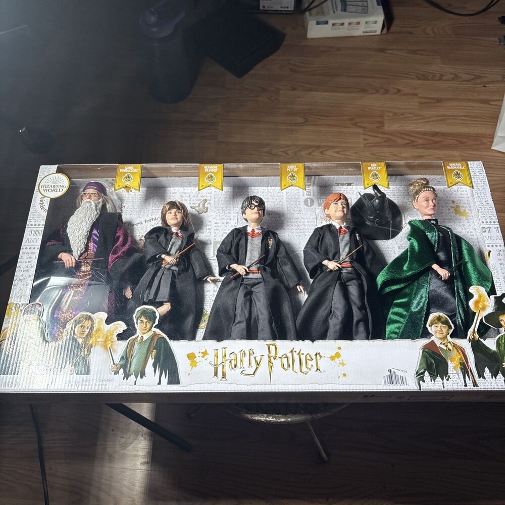 Harry Potter Doll Set 12” Figures 5 Pack Ron/Hermione/Dumbledore/McGonagall NEW